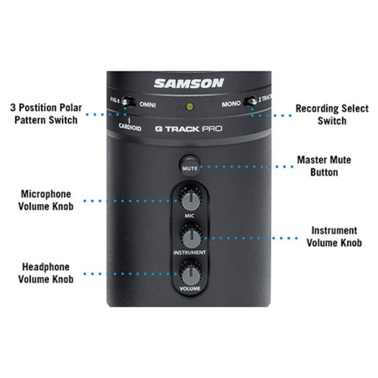 SAMSON G-Track Pro - Professional USB Microphone with Audio - Image 7