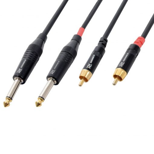 3M Signal Lead 2x 6.3 Mono JACK– 2x RCA Male