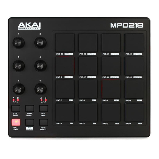 Akai MPD218 Feature-Packed, Highly Playable Pad Controller