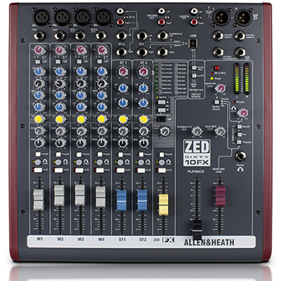 Allen & Heath ZED60 10FX Multipurpose Mixer with FX for Live Sound and Recording
