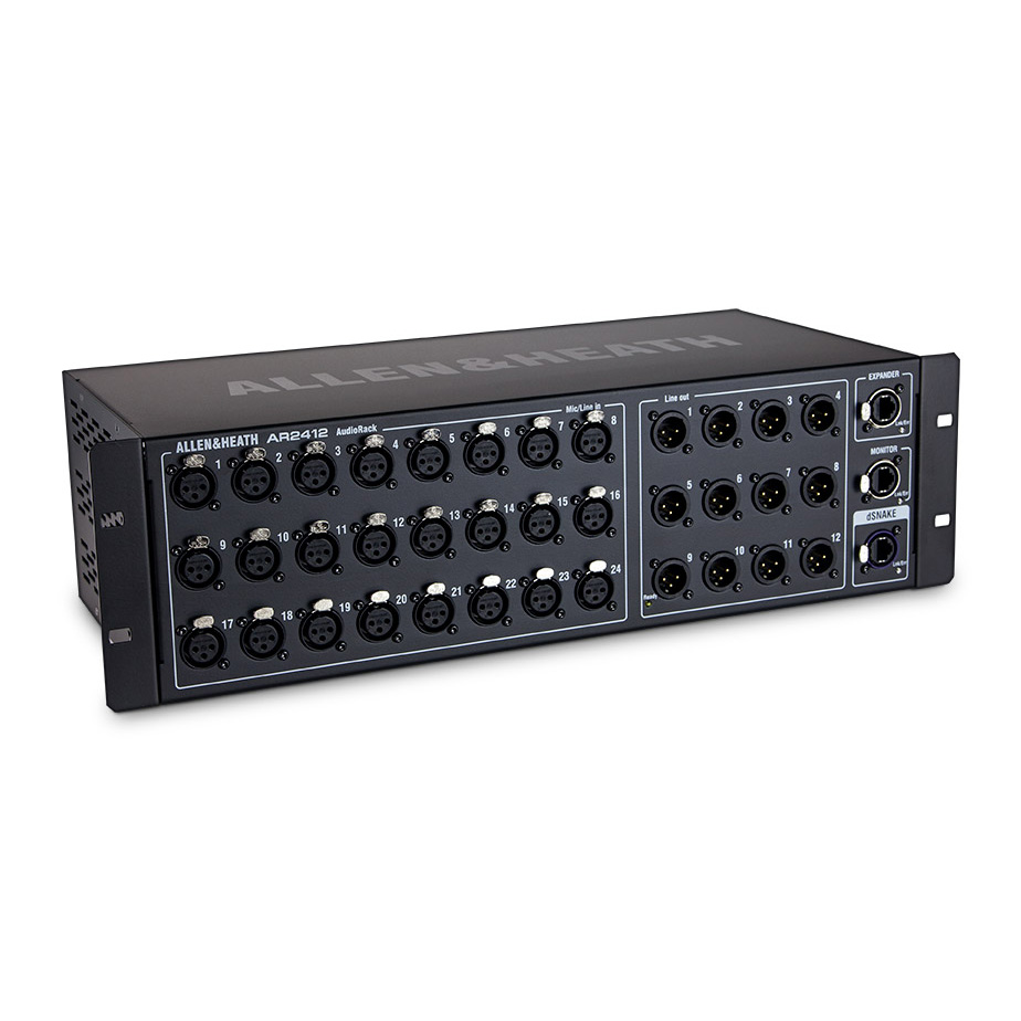 Allen & Heath AR2412 24×12 Remote Stage AudioRack for GLD & Qu Mixers ...