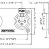 Amphenol AC3M3FPP Male & Female XLR Back Plate