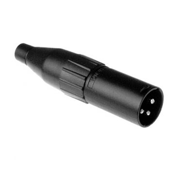 Amphenol AC3MB Male XLR 3 pole Inline Black