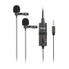 BOYA BY-M1DM Dual Lavalier Universal Microphone with a Single 1/8 Stereo Connector for Smartphones DSLR Camears Camcorders