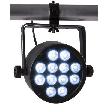 BAC306 LED PAR 64 12x 12W 6in1 RGBWA-UV LEDS IR DMX