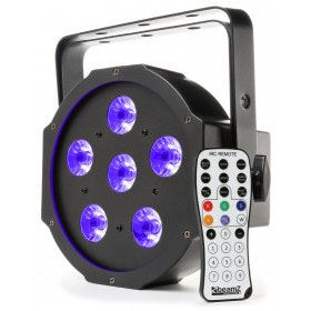 Beamz BFP130 LED PAR 56 FLATPAR 6x 6W UV LEDs DMX IRC - Image 2