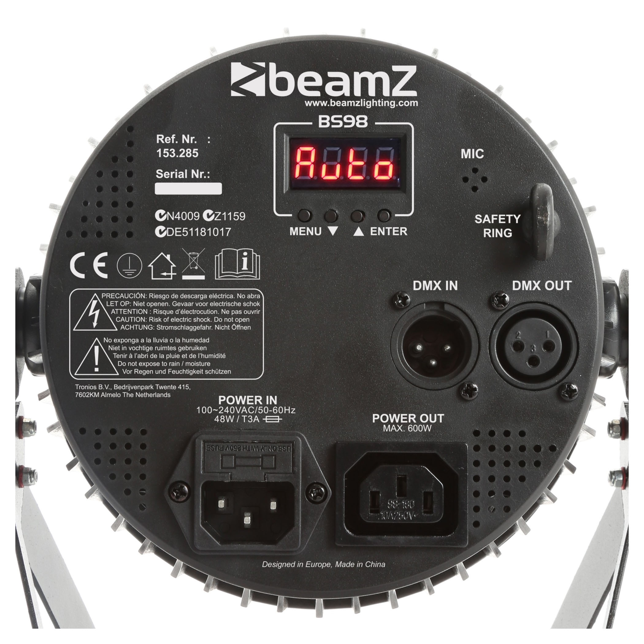 Beamz BS98 LED STROBE 98 LEDs 50W DMX IR - Image 2