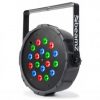 Beamz FLATPAR118B LED PAR 64 FLATPAR 18x 1W RGB DMX IRC BATTERY