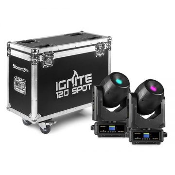 IGNITE120 LED MOVING HEAD SPOT 2PC IN FLIGHTCASE 120W
