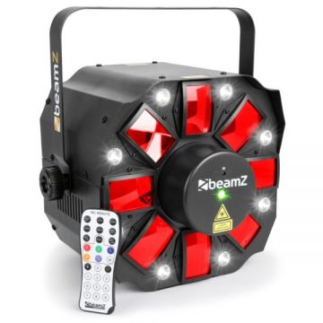 Beamz LED MULTI ACIS III 8 WAY 60W LED RGBW WITH LASER DMX