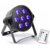 LED PAR 56 FLATPAR 7x 18W RGBWAUV LED DMX IR