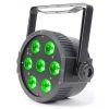 LED PAR 56 FLATPAR 7x 18W RGBWAUV LED DMX IR
