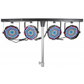 Beamz LED PARBAR 4-WAY KIT 4X 186 LEDS RGBW DMX NO STAND