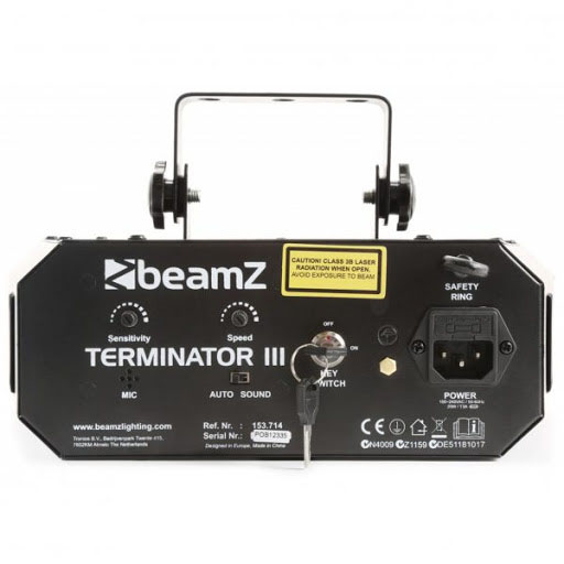 Beamz LED TERMINATOR III 2XMOON, LASER R/G, 4XSTROBE, IRC - Image 3