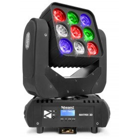 Beamz MATRIX33 LED MOVING HEAD 9x 15w RGBW LEDS DMX - Image 2