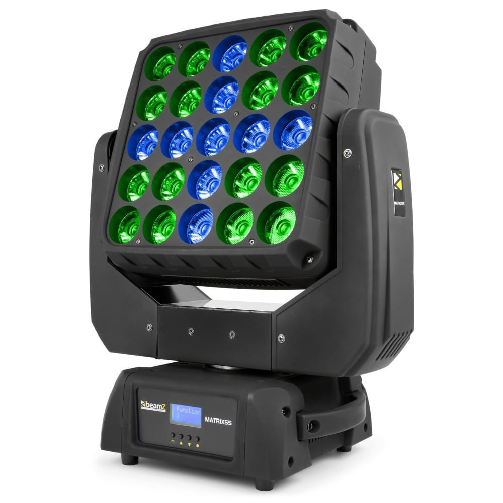 Beamz MATRIX55 QUAD MOVING HEAD 2PC IN FLIGHTCASE RGBW 25x 15W - Image 2