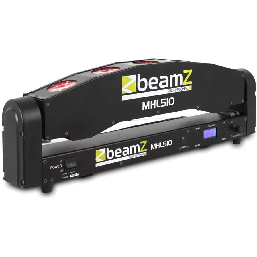 Beamz MHL-510 LED MOVING HEAD COLOUR SWEEPER 5X 10W QUAD LED - Image 2