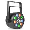 Beamz PLS25 LED PAR 12x 1W RGBW BATTERY DMX IR