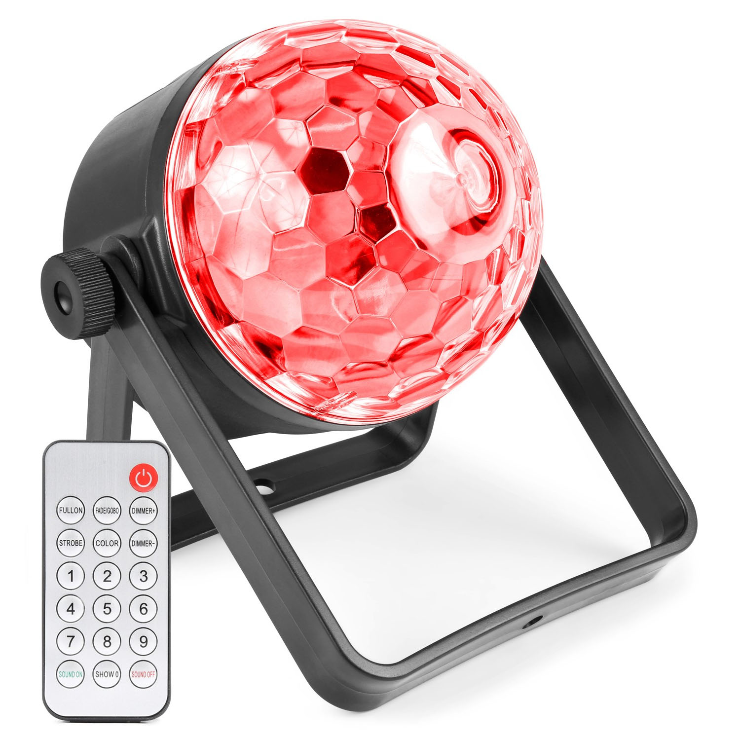Beamz PLS35 JELLY DJ BALL 4x 3W RGB-UV BATTERY DMX IR