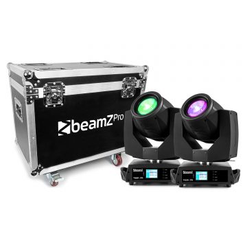 Beamz TIGER E 7R MK2 MOVING HEAD SPOT 2PC IN FLIGHTCASE