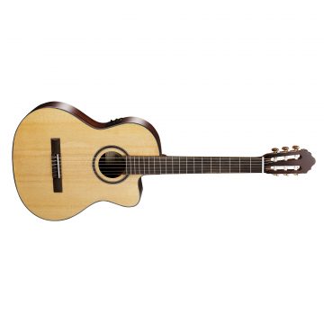 CORT AC160CFTL NAT Thin Body Classic Electric Cutaway Guitar Including Bag