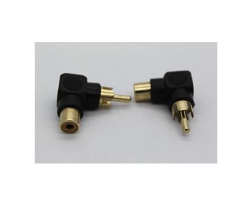 CZK-277 RCA Male to Female Angle Adaptor (Gold) Each
