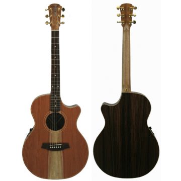 Cole Clark Angel 2 Series CCAN2EC-RDRW Redwood Top with Indian Rosewood Back and Sides