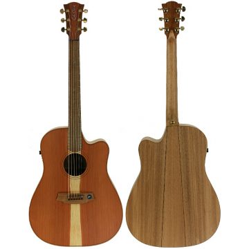 Cole Clark Fat Lady 2 CCFL2EC-RDBL Redwood Top with Blackwood Back and Sides