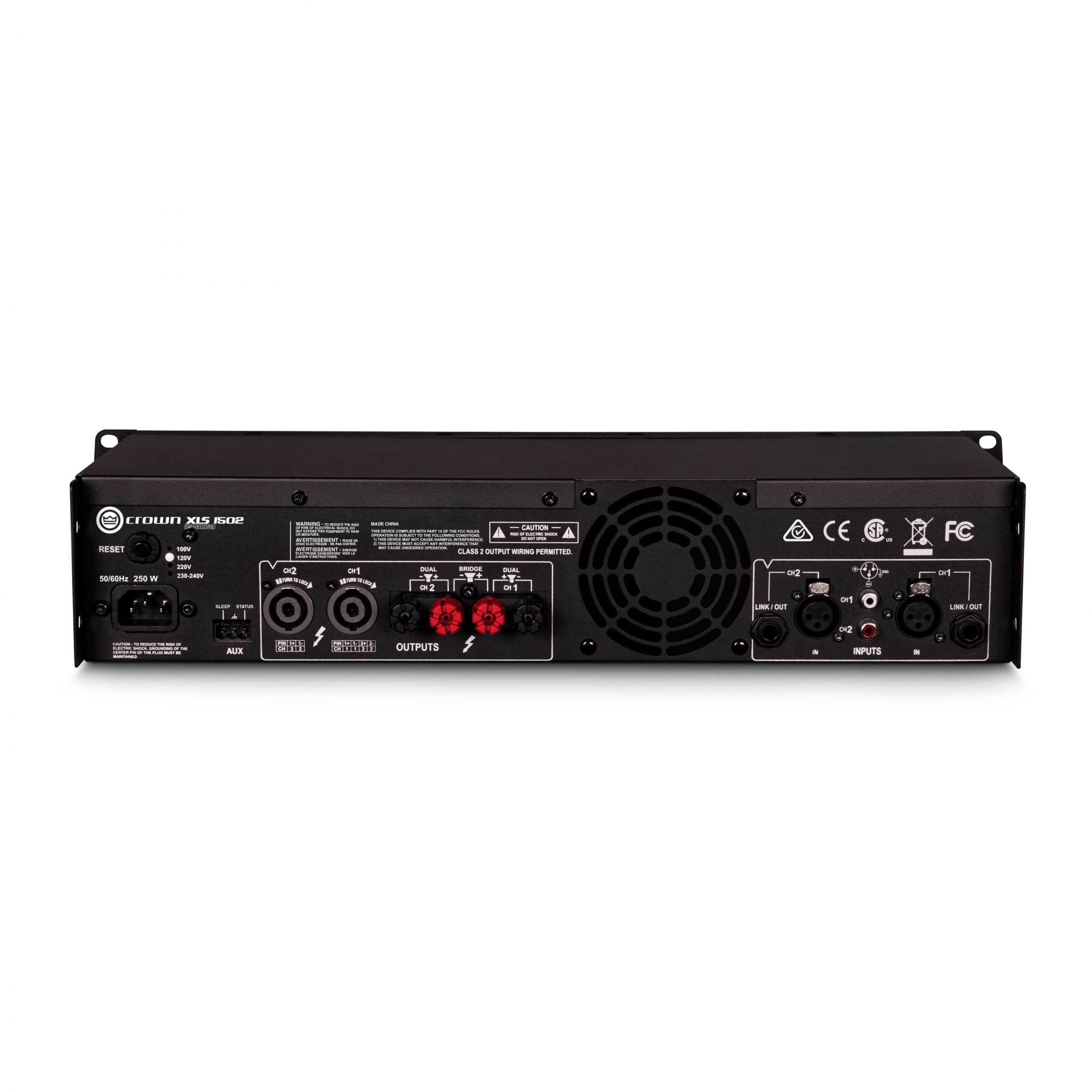 Crown XLS 1502 Two-channel, 525W at 4ohm Power Amplifier - Image 2