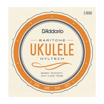 D'Addario EJ88B Nyltech Ukulele, Baritone Ukulele Strings