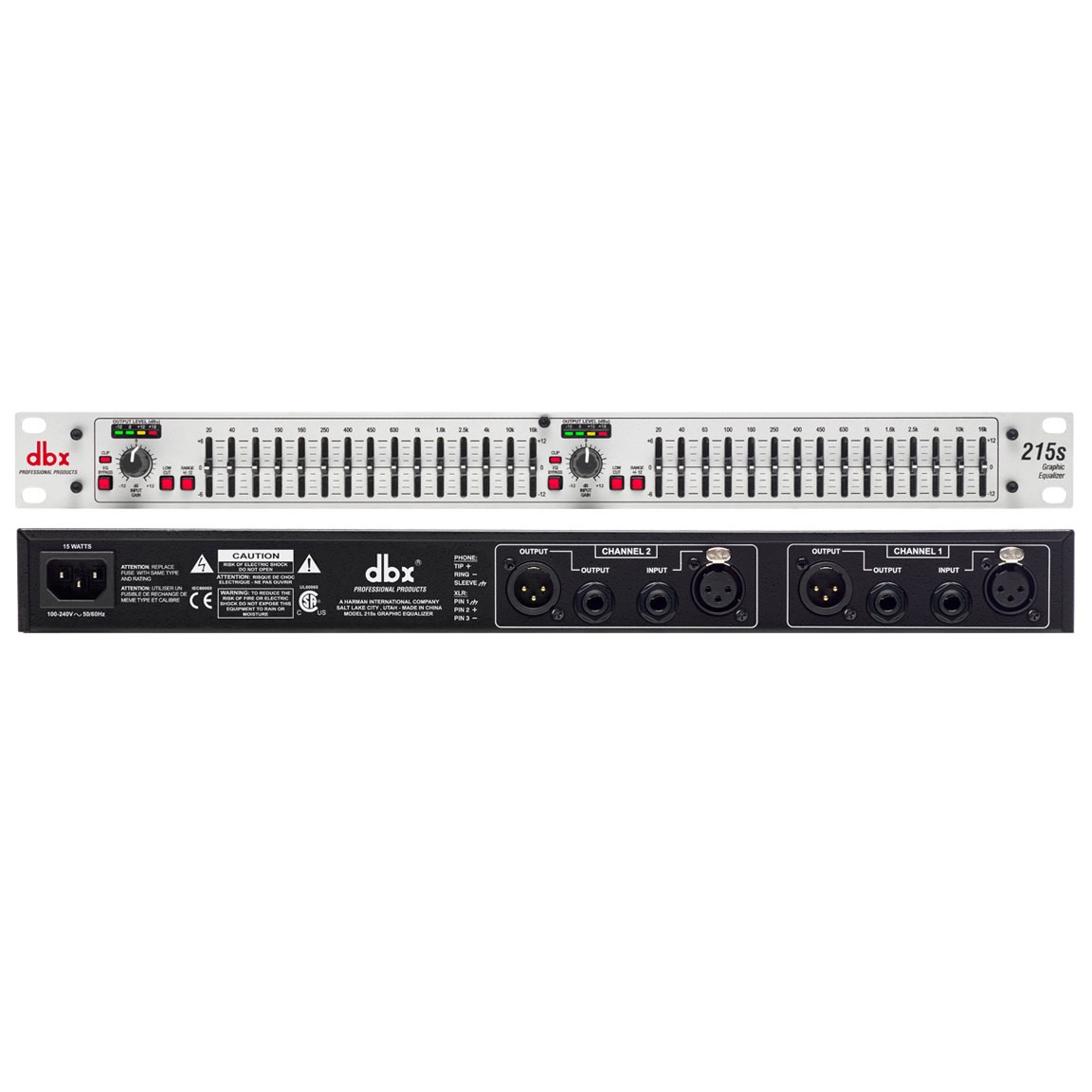 DBX 215S Dual Channel 15 Band Equalizer - Image 3