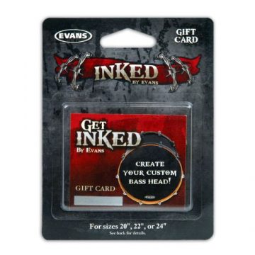 Evans INK22CUSTOMP Inked Custom 22" Drumhead