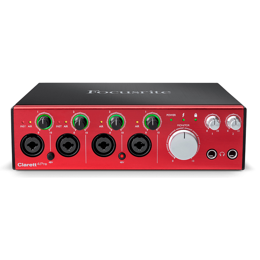 Focusrite Clarett 4Pre 18-IN, 8-OUT THUNDERBOLT AUDIO INTERFACE