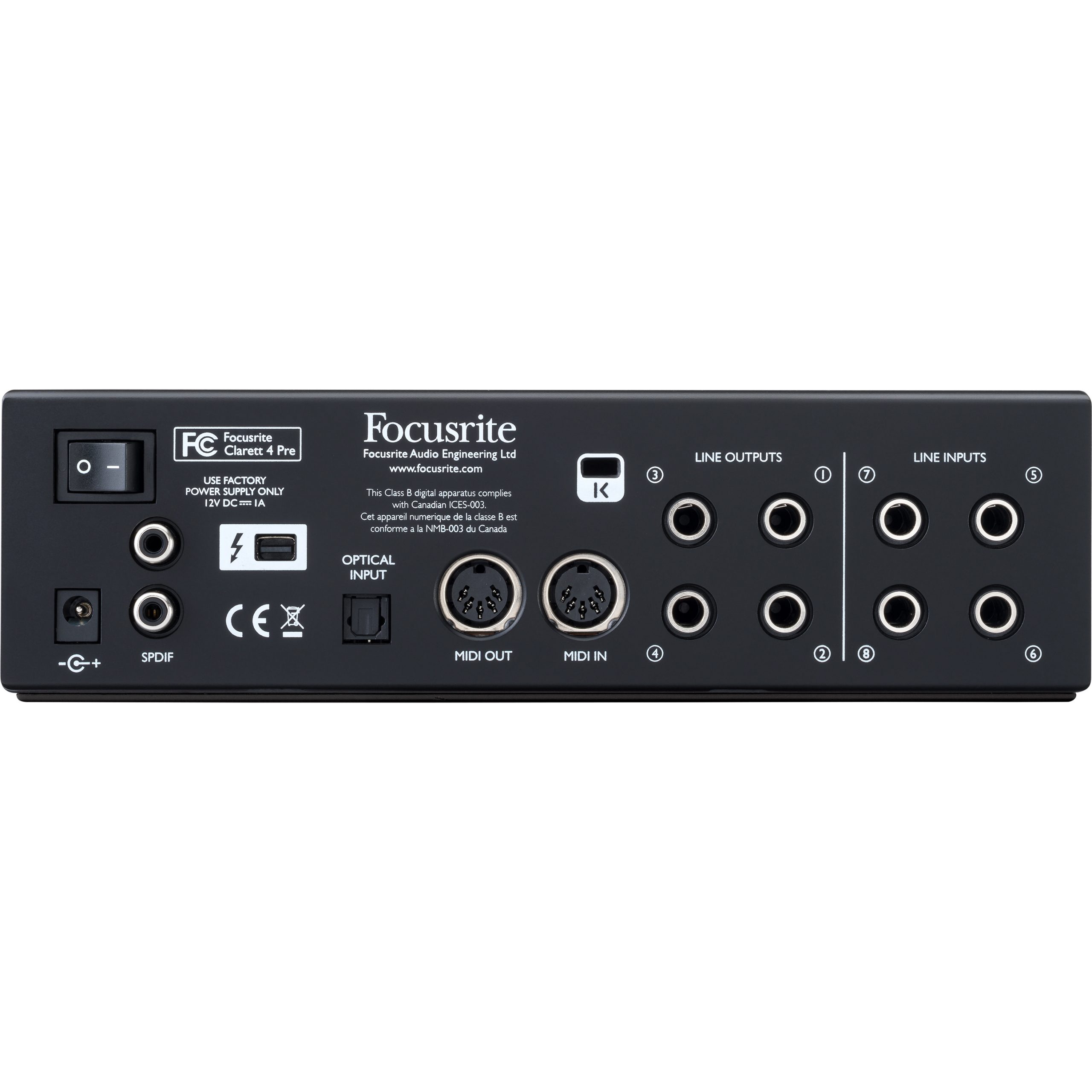 Focusrite Clarett 4Pre 18-IN, 8-OUT THUNDERBOLT AUDIO INTERFACE - Image 2