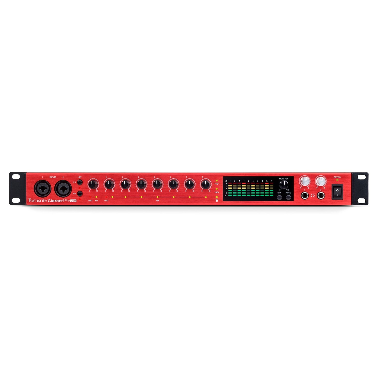 Focusrite Clarett 8Pre USB 18-IN, 20-OUT USB AUDIO INTERFACE