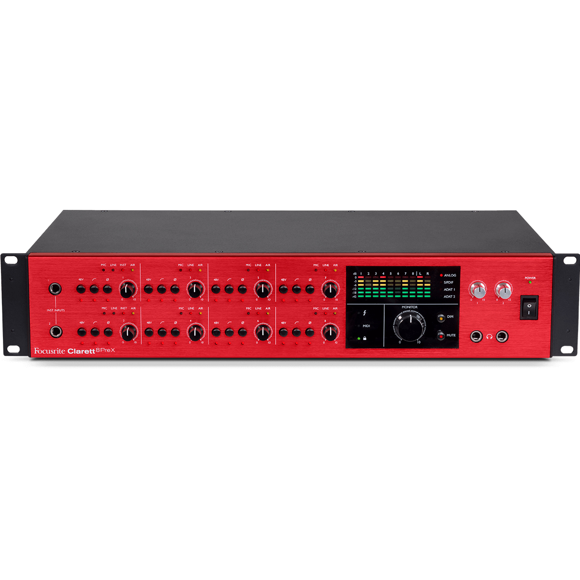 Focusrite Clarett 8PreX 26-IN, 28-OUT THUNDERBOLT AUDIO INTERFACE
