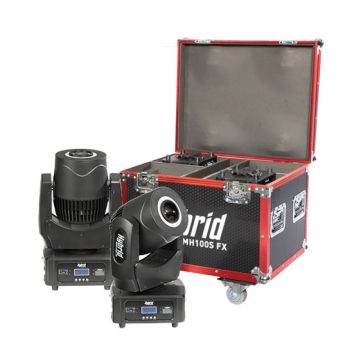 Hybrid HMH 100S FX 4x80W Spot Moving Heads in Flightcase