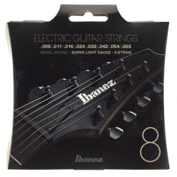 Ibanez IEGS8 9-65 Nickel Wound Super Light 8 String Electric Guitar Strings