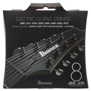 Ibanez IEGS82 9-70 Nickel Wound Super Light Top Long Scale 8 String Electric Guitar Strings