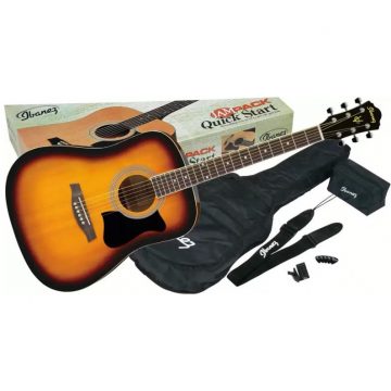 Ibanez V50NJP-VS Jampack Series Dreadnought Acoustic Guitar Starter Pack