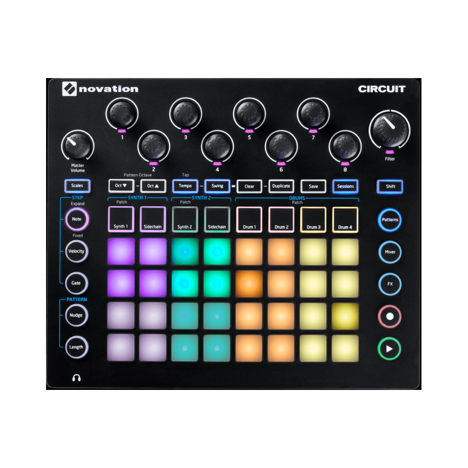 Novation Circuit Pad Matrix Synthesizer Workstation
