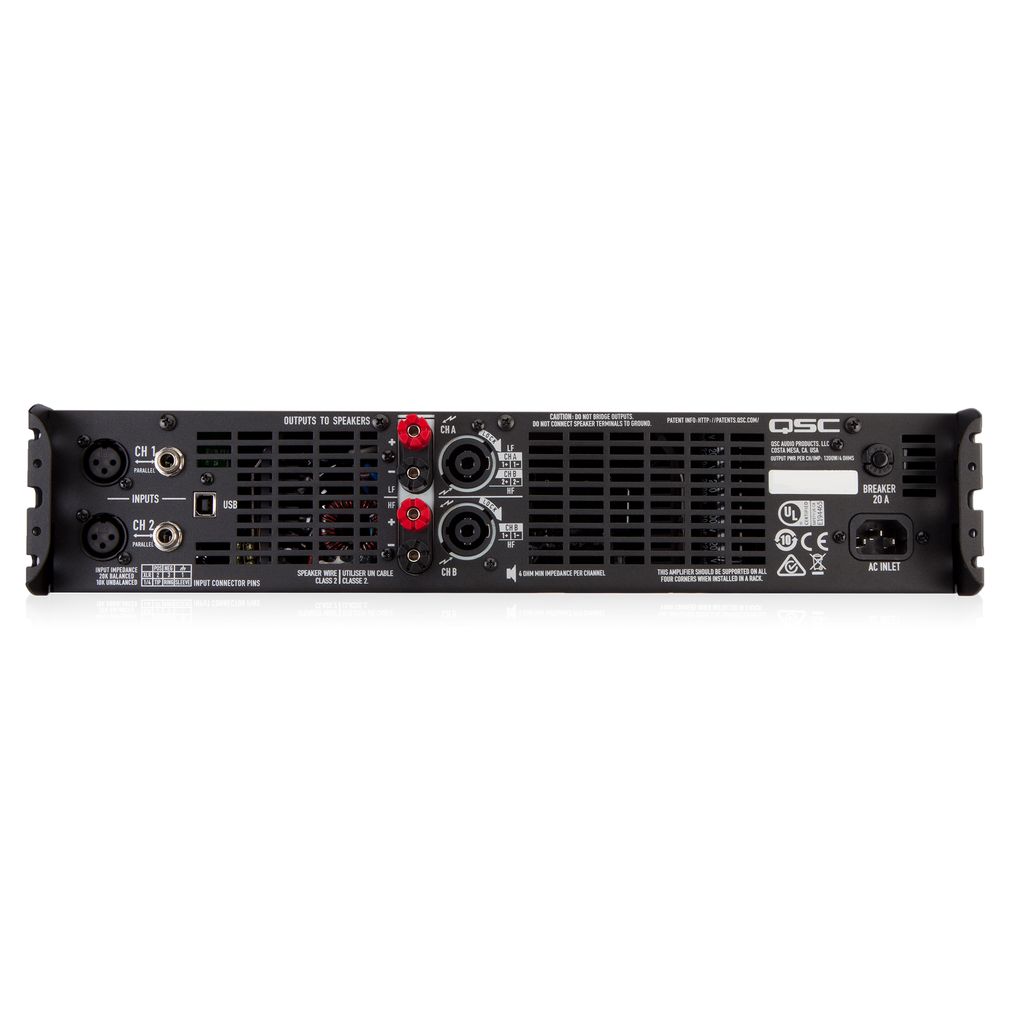 QSC GXD 8 2 X 1200 RMS @ 4Ohm, DSP, Power Amplifier - Image 2