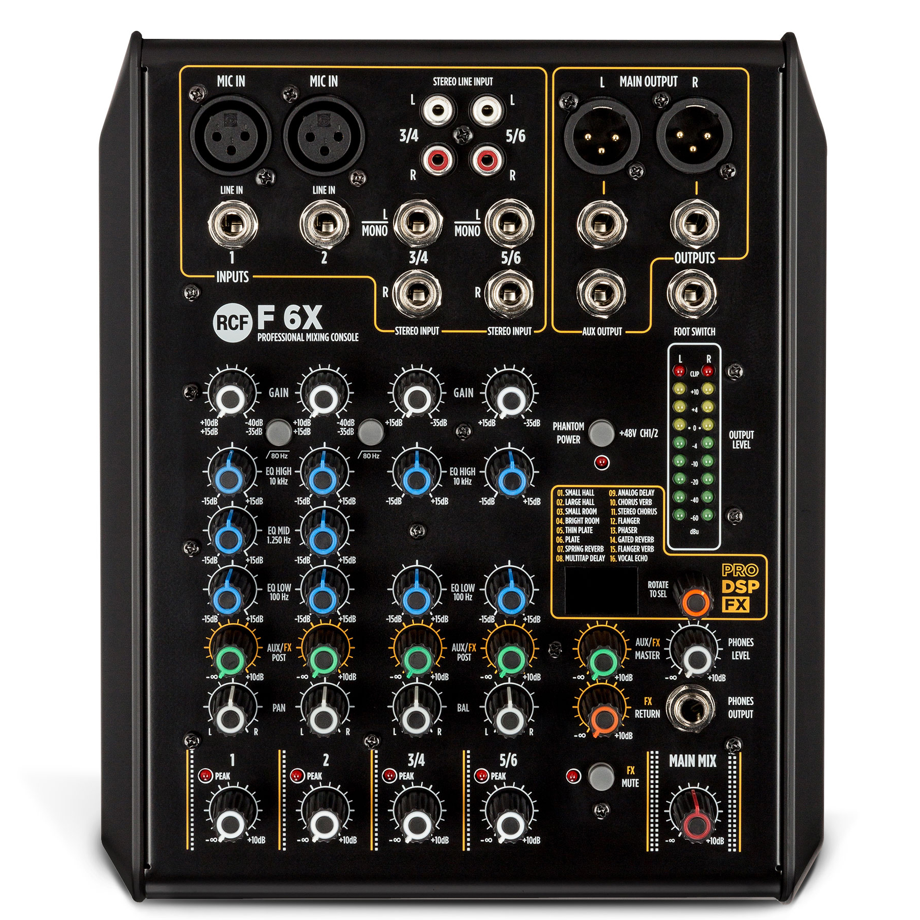 RCF F 6X 6-Channel Mixing Console with Multi-FX