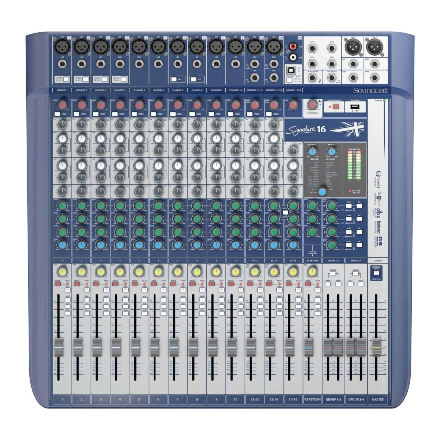 SoundCraft signature 16 Compact Analogue Mixer with Effects - Son