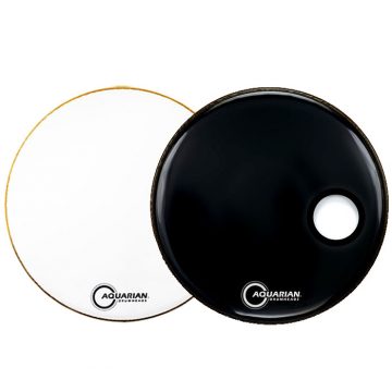 Aquarian Ported Bass Series 4 3/4" Offset Hole Bass Drum Resonator Drumhead 22"