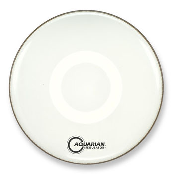 Aquarian Regulator Series Gloss White Resonator Bass Drum Head 22"