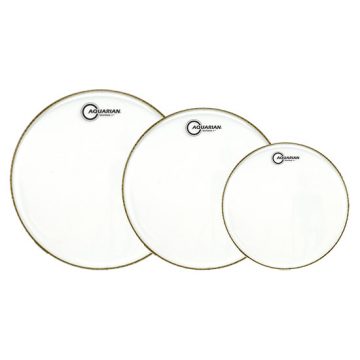 Aquarian Response 2 Series Clear Drumhead Prepack 10" 12" 16"