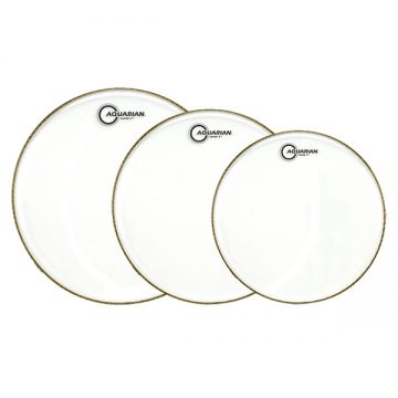 Aquarian Super-2 Series Clear Drumhead Prepack 10" 12" 16"