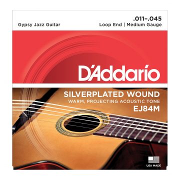 D'Addario EJ84M 11-45 Gypsy Jazz Loop End Medium Acoustic Guitar Strings