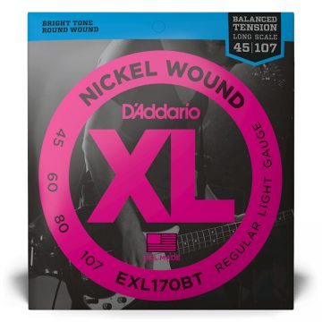 D'Addario EXL170BT Balanced Tension Bass Guitar Strings (45-107)